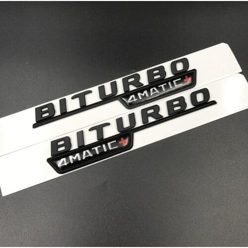 3D ABS Plastic Black Fender Trunk Emblem Emblems Badges for Mercedes Benz W176 W177 A45 X117 CLA45 X156 GLA45 TURBO 4MATIC