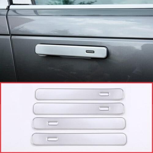 For Land rover Range Rover VELAR 2017 2018 ABS Matte Silver Exterior Door Handle Trims Car Accessories 4pcs