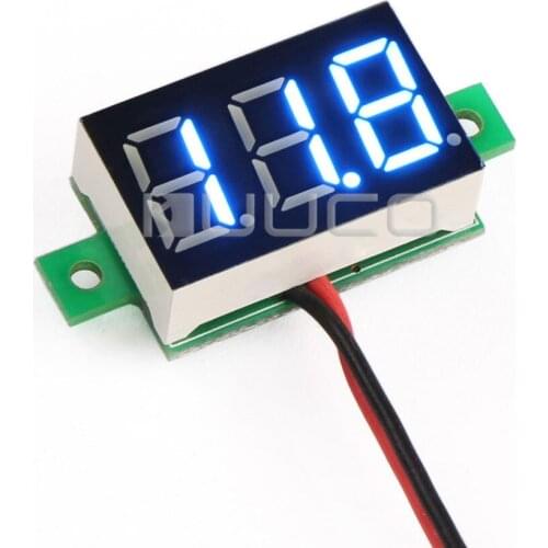 5 PCS/LOT DC 3~30V Digital Volt Meter DC 12V 24V Blue Led Display Voltmeter/Car Voltage Tester
