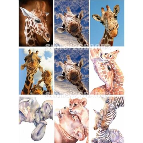 Diamond Painting Giraffe 5D Full Square Diamond Embroidery Animals Cross Stitch Bead Picture Kits Handwork Home Decor TT1386