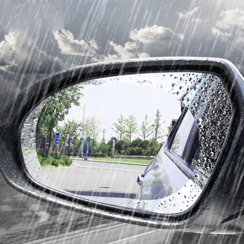 Anti Fog Car Sticker Rearview Mirror Protective Film Clear PET Rainproof Waterproof Car Accessories For SUV MPV Pickup Truck