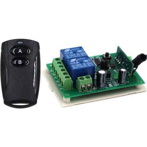 New Black Color 24V 2CH RF Wireless Remote Control Switch Transmitter +Receiver Household Appliances/Lamp 315MHZ