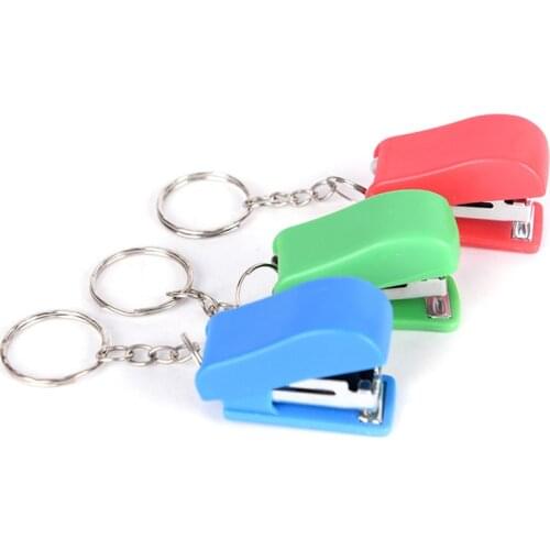Ellen Brook 1 PCS Random Color Stapler Office Stationery Cute Mini Without Stapler Student Use Small Portable Plastic Staples