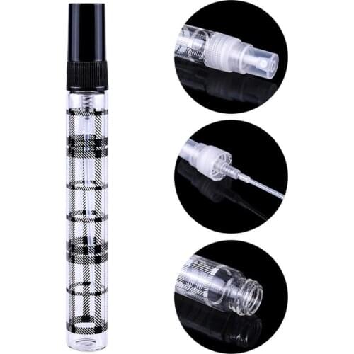 6PCS/lot 10ml Portable Refillable Glass Spray Bottle Mini Parfum Bottles Sprayer Pump Case For Traveling Cosmetics Container