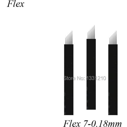 Needle Black 7 Flex 0.18mm Microblading Needle Blades Permanent Makeup Hit The Fog Eyebrow Tattoo