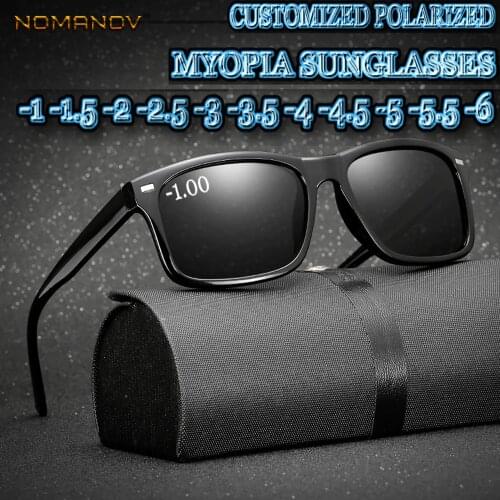 Custom Made Myopia Minus Prescription Polarized Lens Black Leopard FRAME Classic Simple Frame Polarized Sunglasses -1 TO -6