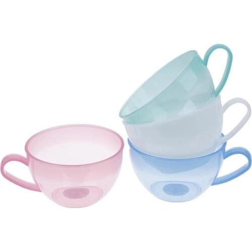 Justdolife 1pc Solid Color Mixing Bowl Plastic Hand-Held Reusable Baking Bowl Stirring Bowl For Kitchen Baking Tools Accessories