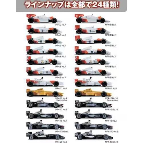 KYOSHO 1:64 McLaren mp4 Sena Prost Laura kimi Collect die casting alloy F1 racing trolley model