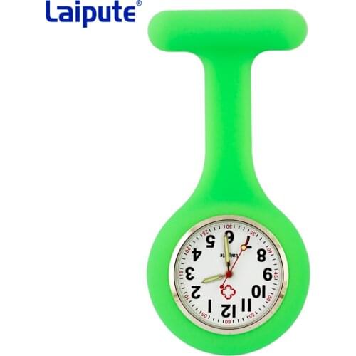 Fashion Colorful Silicone Medical Nurse Watches Brooch Tunic Fob Pocket Stainless Dial Watches accept OEM service