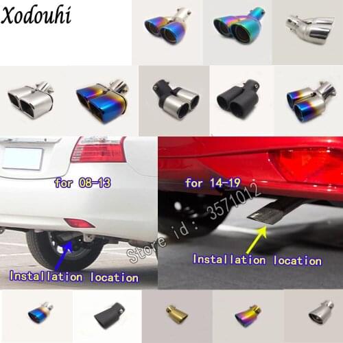 For Toyota Vios/Yaris sedan 2008-2018 2019 car cover muffler exterior back pipe dedicate exhaust tip tail outlet ornament 1pcs