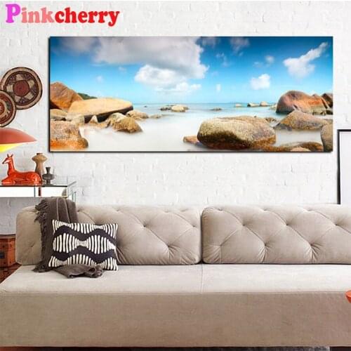 Sky Cloud Stones DIY 5D Diamond Painting Cross Stitch seascape Diamond Embroidery Mosaic Diamond Mazayka home decoration
