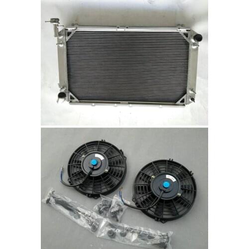 Aluminum Radiator + Fans For Nissan Patrol Y60 GQ 2.8 4.2 D RD28 TD42 3.0 Petrol AT/MT 1987-1997 96 95 94 93 92 91 90 89 88