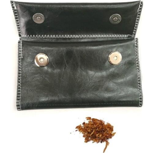 Popular PU Leather Tobacco Pouch Weed Storage Smoking Pipe Portable Dampproof Hook Pipes Tobacco Cigarette Bags Gift Smoker