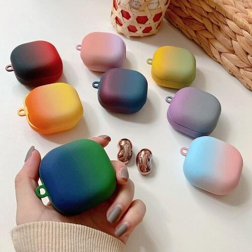 Gradual Color Earphone Case For Samsung Galaxy Buds Live Cases Hard Plastic Matte Bluetooth Headset Charging Box Protector Cover