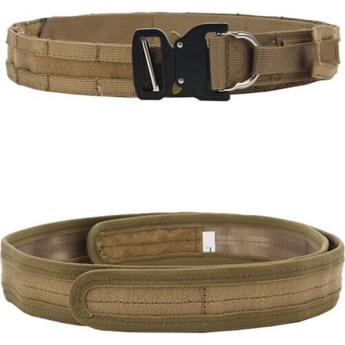 Tactical Airsoft Belt Molle Combat Battle Belt Men Military Army Hunting Training Metal Buckle Fighter Belt Accessories