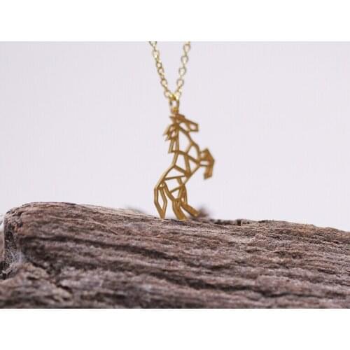 Pendant Necklace Horse Animal Necklace Stainless Steel For Women Girl Birthday Gift