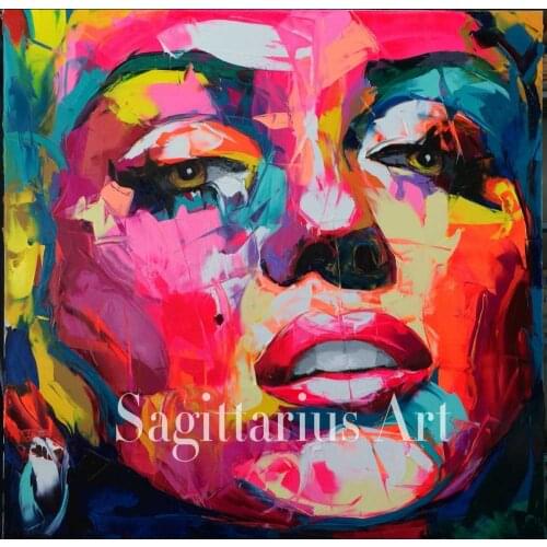 Hand painted Handmade Modern Abstract Wall Decor Fine Art Francoise Nielly Marilyn D Oil Painting Artwork Canvas Painting art
