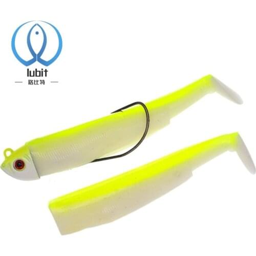 Lubit fishing lure 2020 black minnow 15g 30g jig head soft lure dropshipping baits for fishing seabass black minnow minnow lure