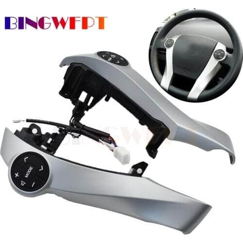 Silver/ Piano black steering wheel control buttons for Prius / Prius C / Aqua Car-styling buttons