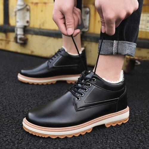 Serene authentic mens shoes winter new high to help retro tooling cotton Martin boots