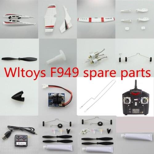 Wltoys F949 RC RC Airplane spare parts propeller motor set gear Landing gear receiver glue Vulnerable accessory kit etc