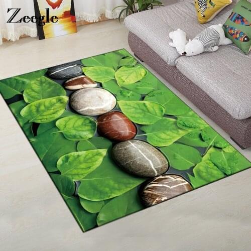 Zeegle 3D Carpet Rug For Living Room Coffee Table Floor Rugs Non-slip Child Carpet Bedroom Mats Bedside Rugs Kitchen Carpets