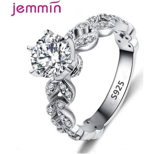 Fast Delivery Genuine 925 Sterling Silver Pattern Round Rings For Women New Fashion Trend Korean Style Rings Nice Female Jewelry