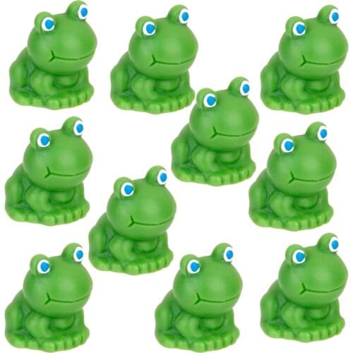 10 Pcs Miniature Bonsai DIY Craft Terrarium Figurine Resin Landscape Blue Eye Frog Decor