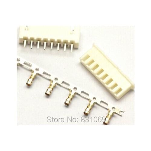 100 sets 8 Pin Connector leads Heade 2.54mm XH-8P Kit
