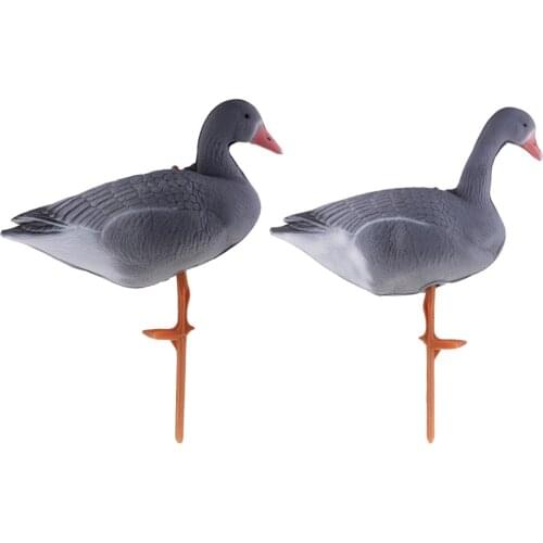 2pcs/pack 3D Lifelike Russian Goose Hunting Decoys 2 Types - Resting, Standing