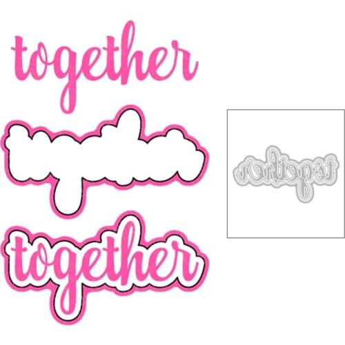 2020 New English Words Together and Shadow Metal Cutting Dies For DIY Decoration Greeting Card Paper Album Scrapbooking No Stamp