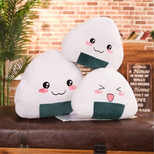 30/40/50cm Kawaii Japanese Sushi Rice Ball Plush Pillow Soft Cushion Stuffed Food Plush Toy Cute Dumpling Doll Lovely Gifts
