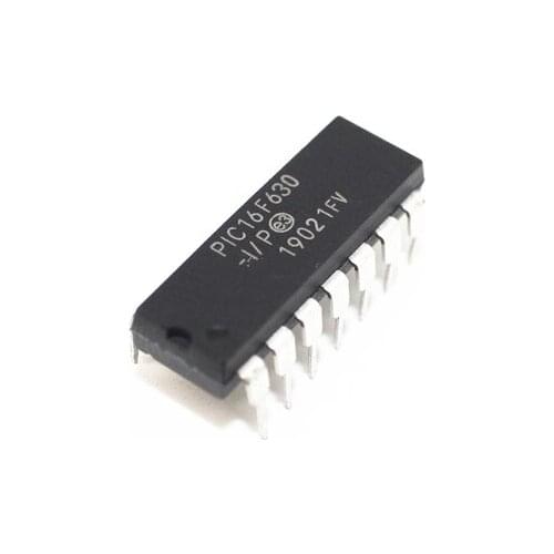 5PCS PIC16F630-I/P DIP14 PIC16F630-I PIC16F630 8 bit microcontroller -MCU 1.75KB 12 I/O Ind Temp PDIP14 RAM