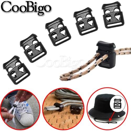 Elastic Shoe Lace Band 10pcs Shoelace Buckle Clamp Cord Lock Stopper Running Clips Face Ear Loop Hang Cord Rope DIY Craft