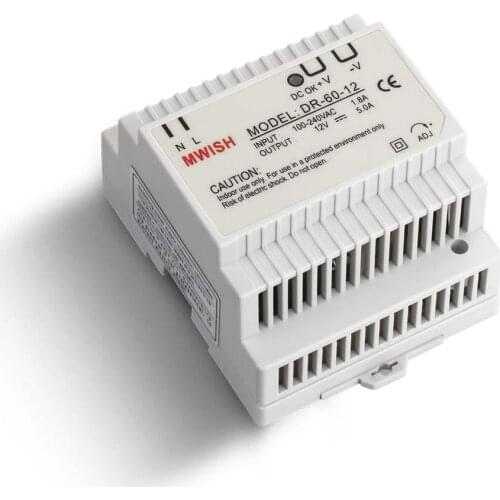 Din rail power supply 60w 12V ac dc converter dr-60-12 power supply 12v 60w good quality