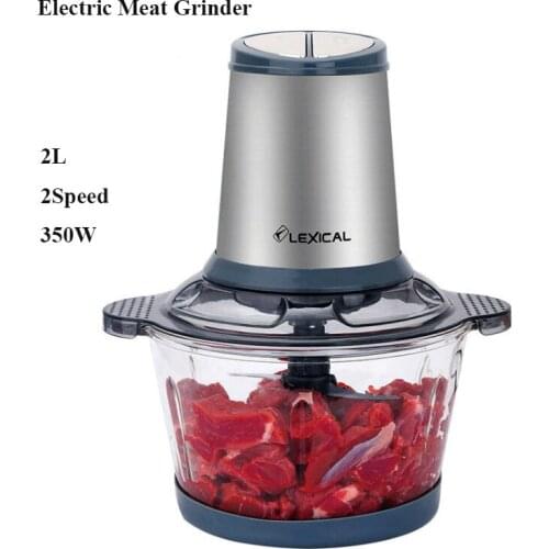 Household multifunctional 2L high-power electric meat grinder cooking machine minced meat chopping vegetables stirring garlic ma