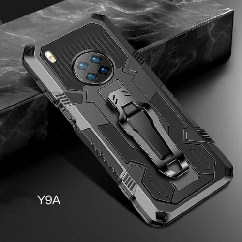 For Huawei Y9A Y7A Case Hard PC Armor shockproof With Stand protective Back Cover Case for Huawei P Smart 2021 full cover shell
