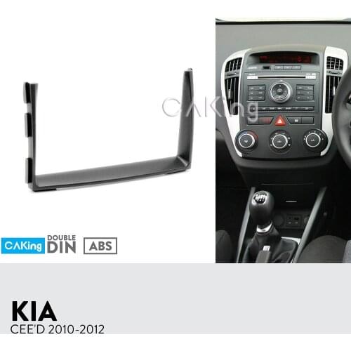 Double Din Car Fascia Radio Panel for KIA CEED 2010-2012 Frame Dash Fitting Kit Install Facia Plate Bezel Console Cover Trim