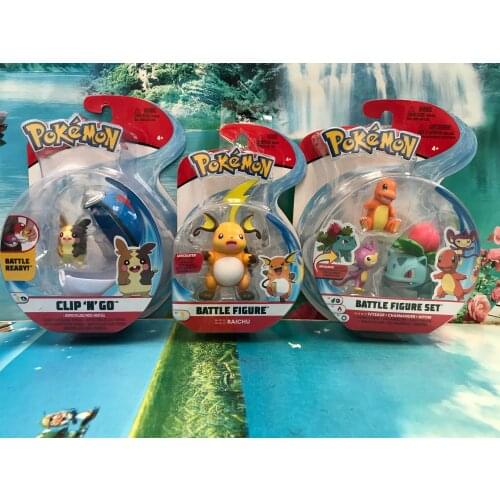 TAKARA TOMY Pokemon Action Figure WCT Charmander Pichu Pikachu Plastic Doll Model Toy