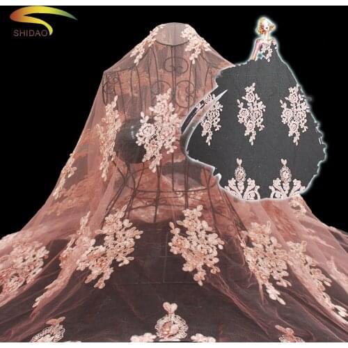 French new arrival popular in young ladys lace embroidery fabrics