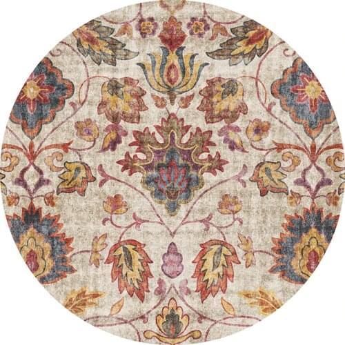 Persian Style Living Room Round Rug, Bedroom, Moroccan Rugs and Rugs, Rug, Coffee Table, Home Office Chair, Floor Mat