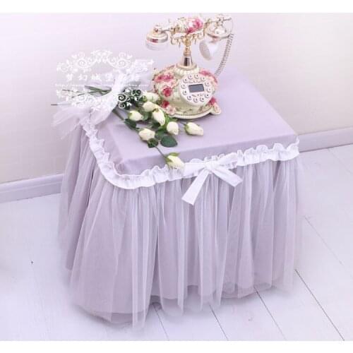 Cotton lace fabric green/blue/brown purple lace table cover tablecloth lace tassel length:46cm