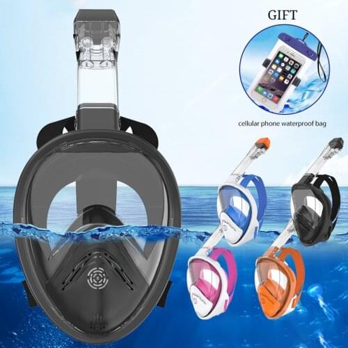New Adult Youth Full Face Scuba Diving Mask Anti Fog Underwater Wide View Snorkel Swimming Mask Breath Separation Diving Mask