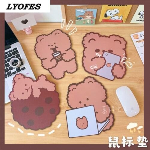 Lovely kawaii Cute Bear Animal Mouse Pad Desk Big Mat Pads Waterproof Office Home Decoration Cup Mat Antislip Girls Boys Room