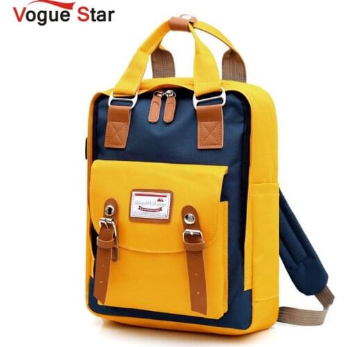 2020 Fashion Patchwork Women Backpack Waterproof Oxford Travel Backpacks Teenagers Girls Large Capacity Bagpack Female L83