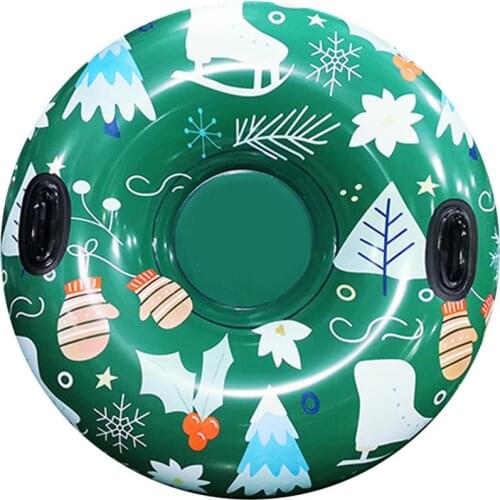 Inflatable Ski Circle Skiing Snow Tube Sleigh Tubing Cheesecake Winter Children Adult Ski Ring Skiing Thickened Floated Sled