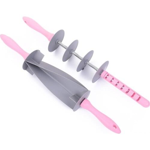 Adjustable Roll ing Pin Slicer Set Cutting Tools Cake Decorating Tools for Kitchen Multi-Function Bread Slicer Croissant Cut