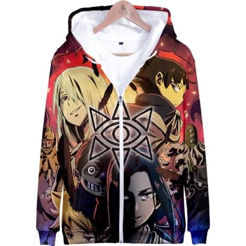 New Animation 3D Hoodie Zipper Fashion Trend Hoodie Sweatshirt Casual Hoodie Hooded High Quality Full Print Piece Unisex
