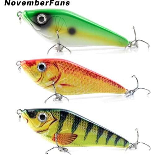 NovemberFans NEW 7.5cm 13.5g Hard Plastic Jerkbait Wobblers Slow Sinking Artificial Fishing Lures Bait Pike Bass Jerk Tackle