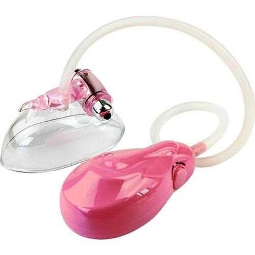 New 2017 Pussy Pump Pink Women Vaginal Nipple Vibration Vacuum Pussy Clitoris Sucker Pump Clit Sex Toys Retail Free Shipping